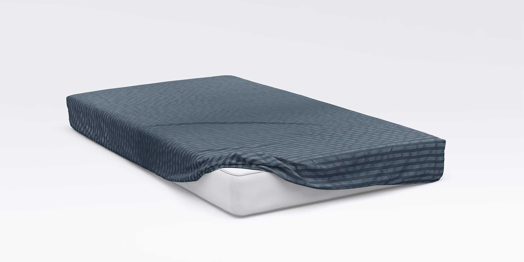 Navy Saphire Stripe - Fitted