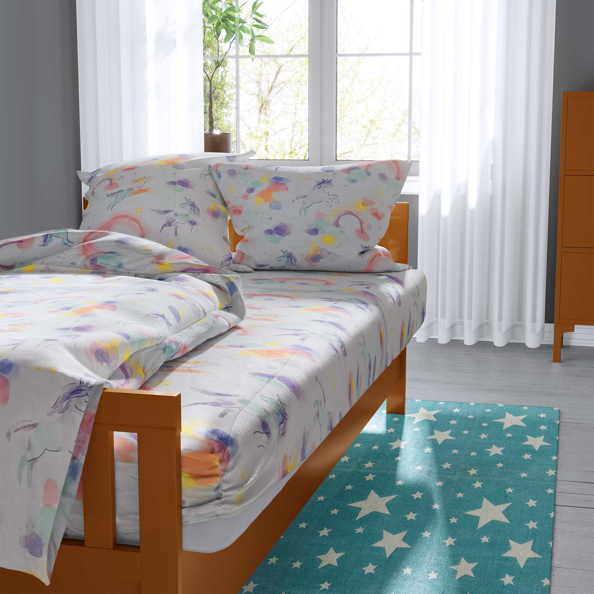 Rainbow Unicorn Pop - Duvet Set