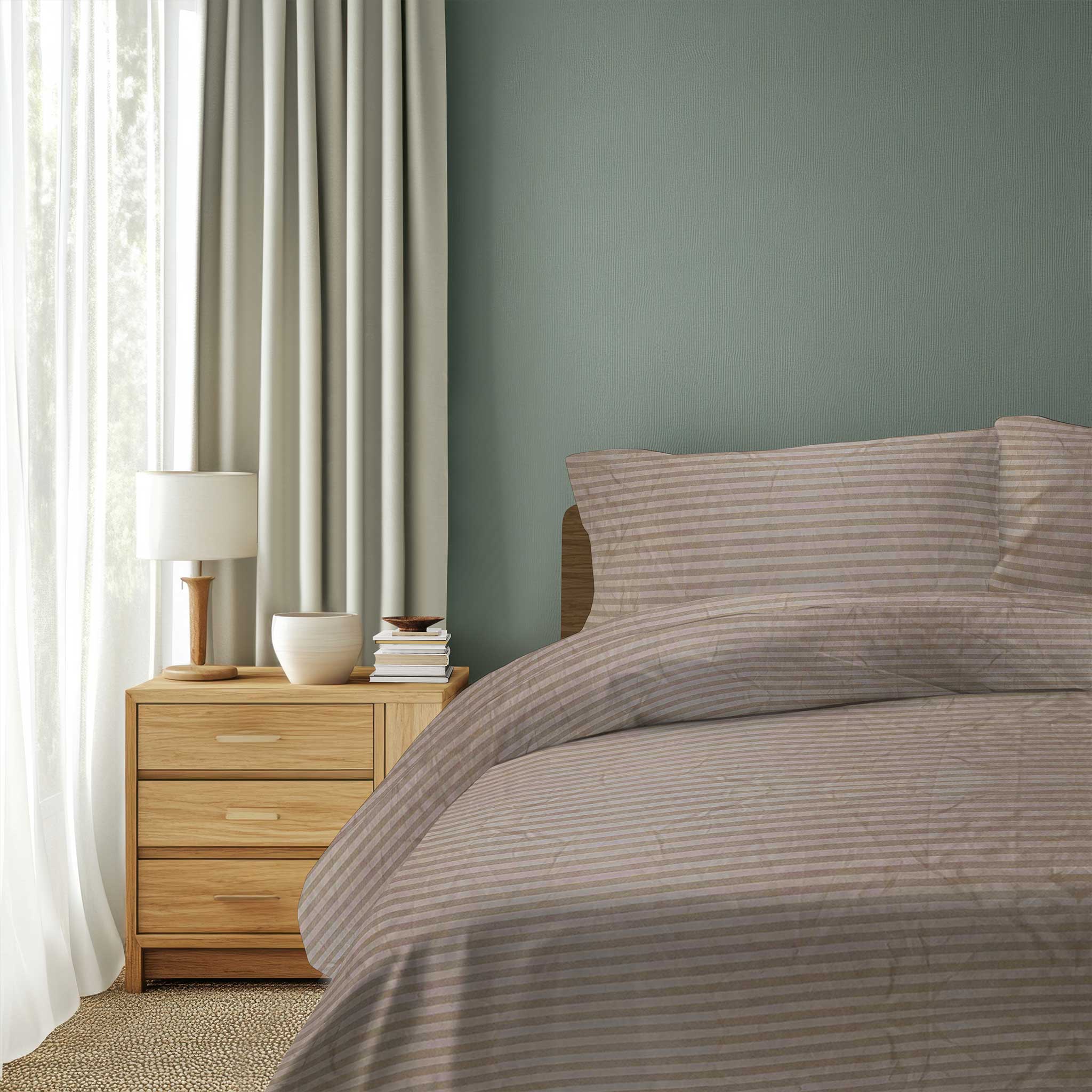 Royal Brown Stripe - Duvet Set