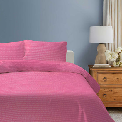 Vivid Tpink Stripe - Duvet Set