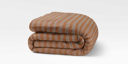 Amber Copper Stripe - Duvet Set